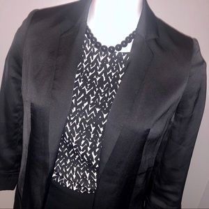 Express Black Silk Blazer Size XS